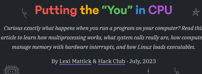 How do computer programs work? a Super deep dive explainer by the amazing Lexi Mattick